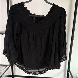 Zara black off shoulder top